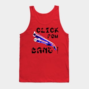 Click Pow Bang Punchado Shotgun, v. Black Text Tank Top